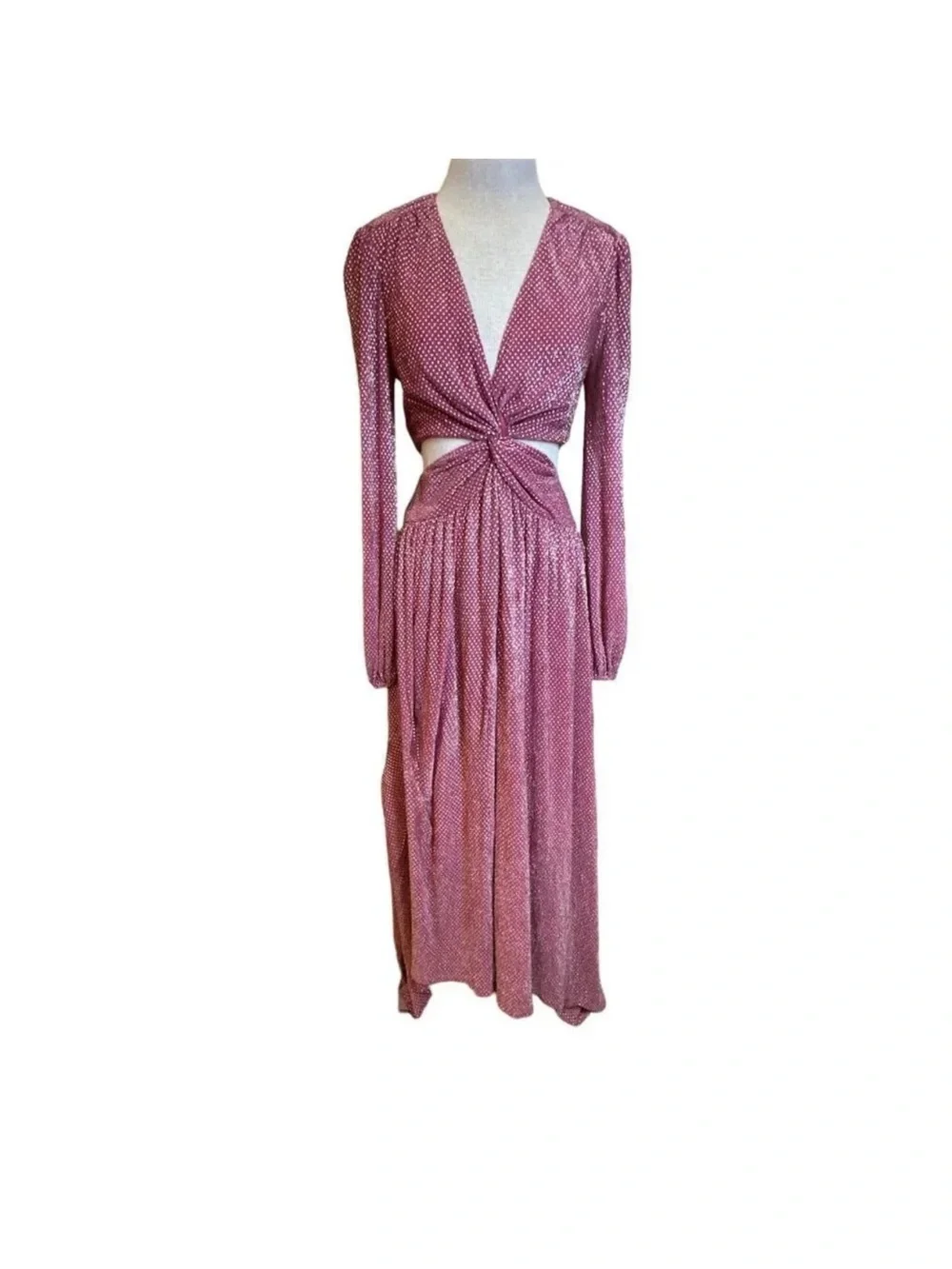 Ramy Brook Pink High-Low Twist-Front Maxi Dress - Picture 8 of 10